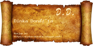 Dinka Donáta névjegykártya